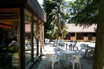 Terrasse des Gruppenhaus Appartement für größere Gruppen in der Lüneburger Heide