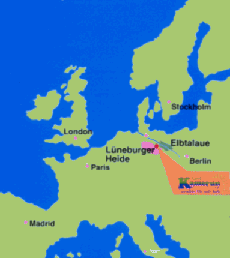 Karte - Lüneburger Heide Elbtalaue - Europa